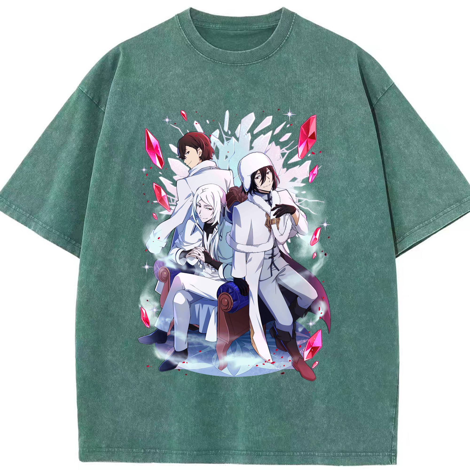 （画像用） 文豪ストレイドッグス Bungo Stray Dogs 綿100% ヴィンテージ風 半袖Tシャツ（フロントプリント）